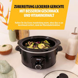 Pentola a cottura lenta Tristar VS-3915, pentola in ceramica e acciaio inox con 2 impostazioni di calore e funzione di mantenimento in caldo, Pentola a cottura lenta da 3,5 L Naty Shop