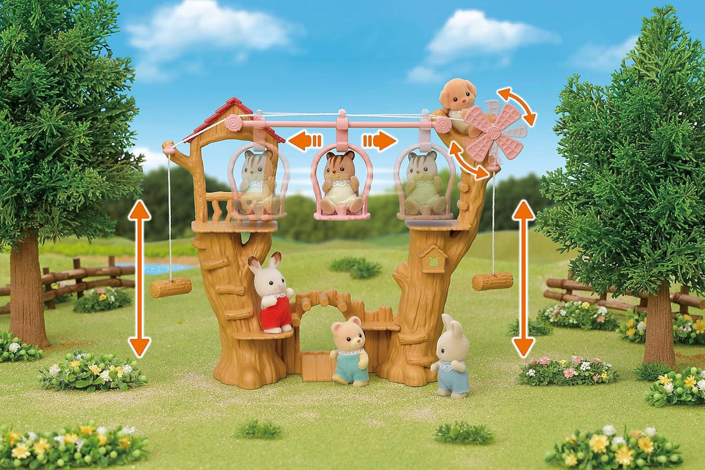 Sylvanian Families 5452 Funivia per bambini - Set da gioco per casa delle bambole