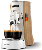 Macchina per caffè espresso con capsule PHILIPS Senseo Select - Intensity Plus, con funzione Memo per 3 specialità di caffè, Crema Plus, prodotto ecologico, alta qualità, bianco seta (CSA240/05)