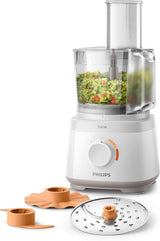 Philips Kompakte Küchenmaschine – 850W, 31 Funktionen, 2.1-Liter-Behälter, Powerchop, Edelstahlklinge (HR7530/10) Kitchen Naty Shop 700 Watt, 16 Funktionen