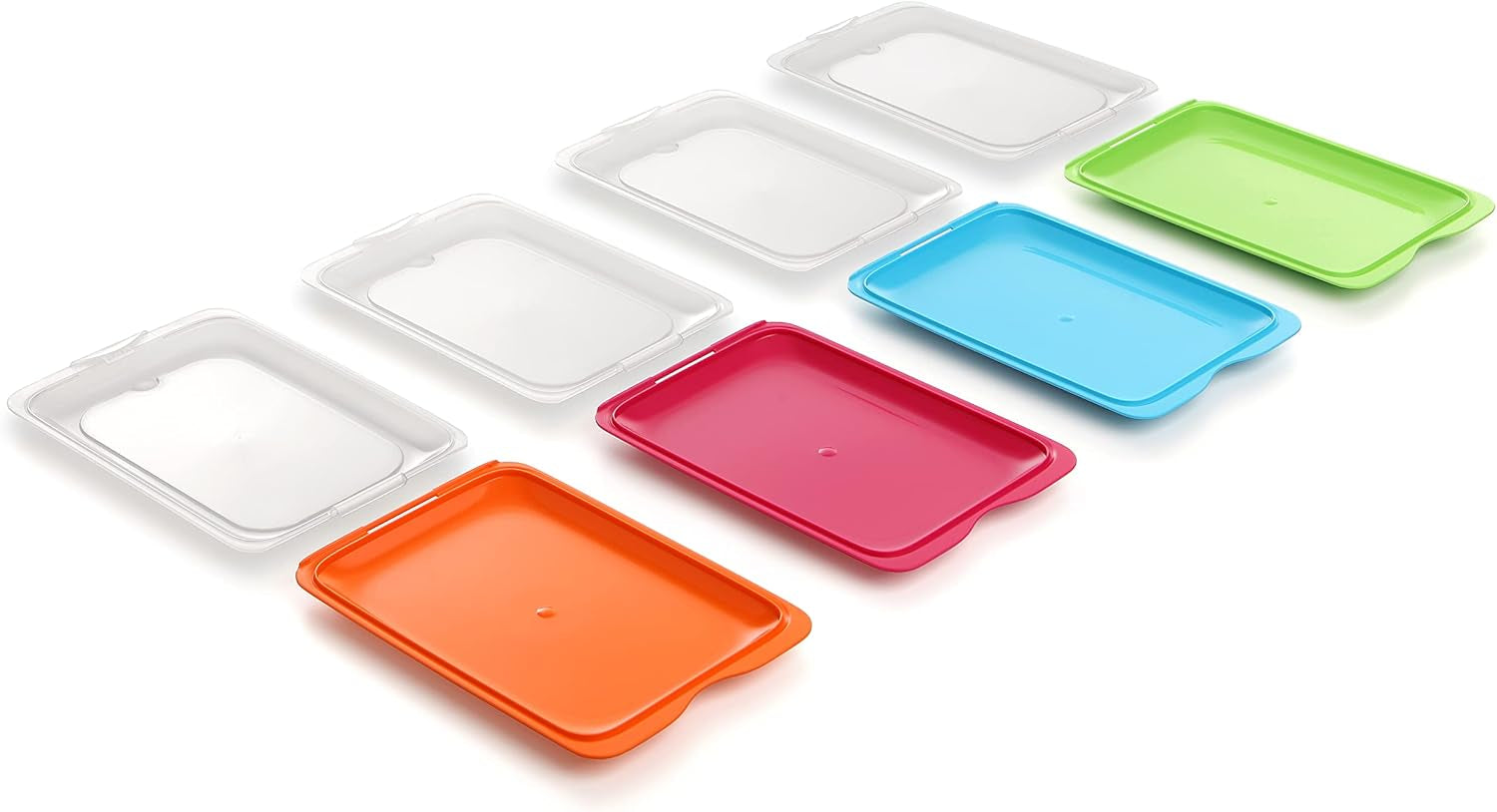 TATAY Fresh Slicer Box Set da 4, senza BPA, riutilizzabile, impilabile, lavabile in lavastoviglie e MWO, colori casuali. Misura 17 cm x 3,2 cm x 25,2 cm Scatole per la conservazione degli alimenti Naty Shop