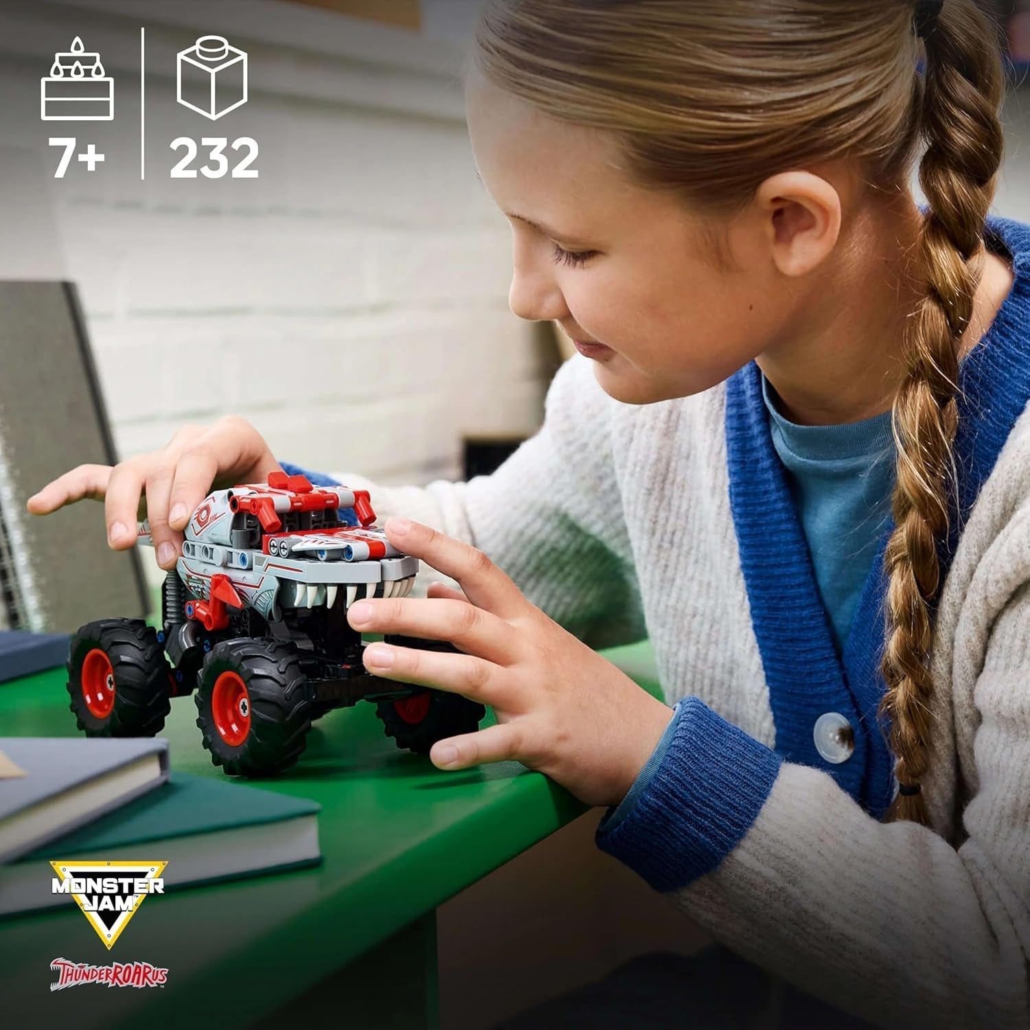 LEGO Technic Monster Jam Thunderroarus Giocattolo retrattile Monster Truck Giocattolo da costruzione per bambini Regalo per ragazzi e ragazze dai 7 anni in su 42200 Set da costruzione Besuche den LEGO-Store