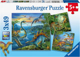 Ravensburger Puzzle per Bambini - 09317 Il Fascino dei Dinosauri - Puzzle 3X49 Pezzi per Bambini dai 5 Anni in su Puzzle Naty Shop Singolo