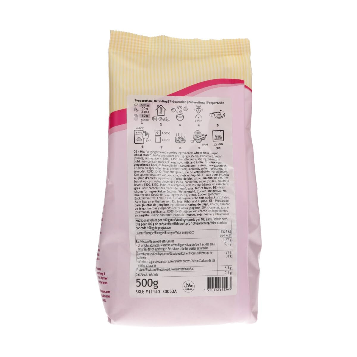Funcakes Mix Für Lebkuchen 500 G Mix per cuocere e cucinare Naty Shop