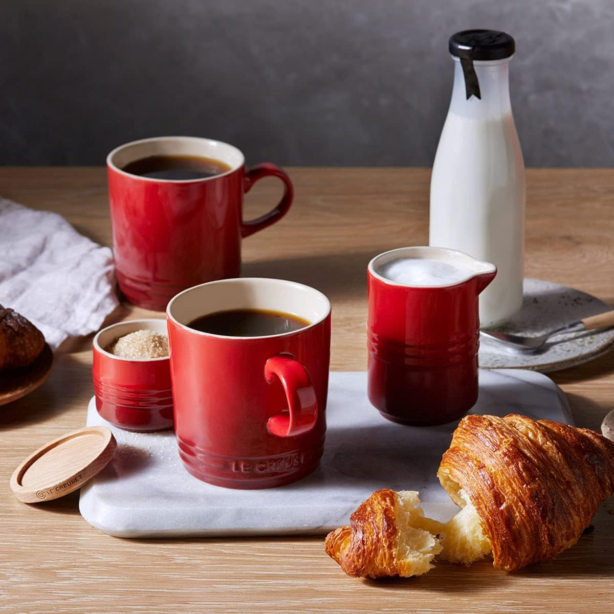 Tazza da latte in gres Le Creuset, 150 ml, rosso ciliegia, 91051700060099
