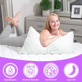 Cuscino King Size in bambù, confezione da 2 - Cuscino per letto regolabile in memory foam triturato, per schiena, pancia, fianco, fodera rimovibile, alternativa rinfrescante al piumino per hotel, King (confezione da 2) Naty Shop Cuscini standard