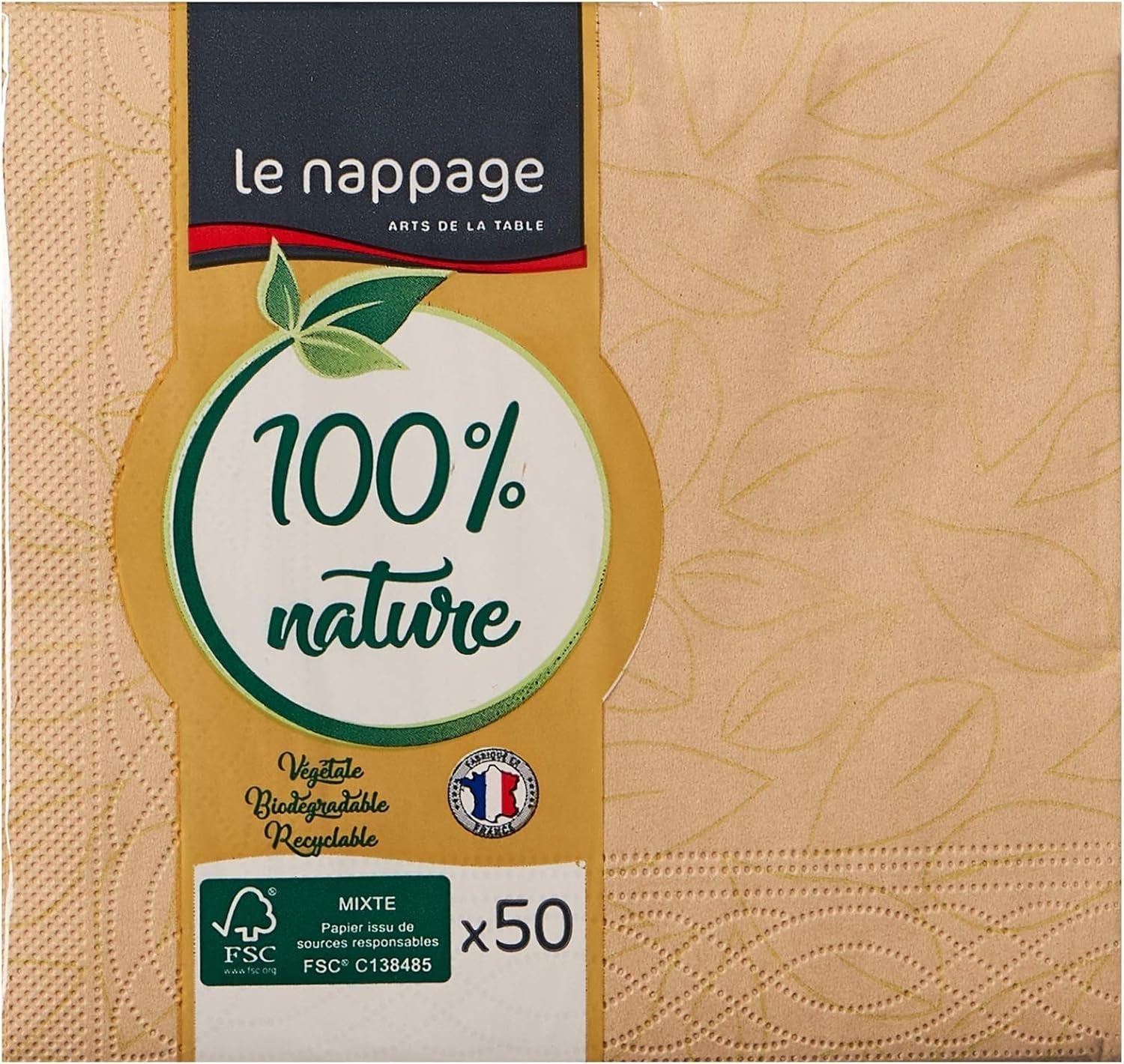 Tovaglioli di cotone Le Napage 50 25 X 25 cm, 3 veli, FSC bianco