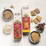 Cracker di avena biologici Allos Nutri | Cracker croccanti di avena integrale | Dolcificare con miele 6 x 130g