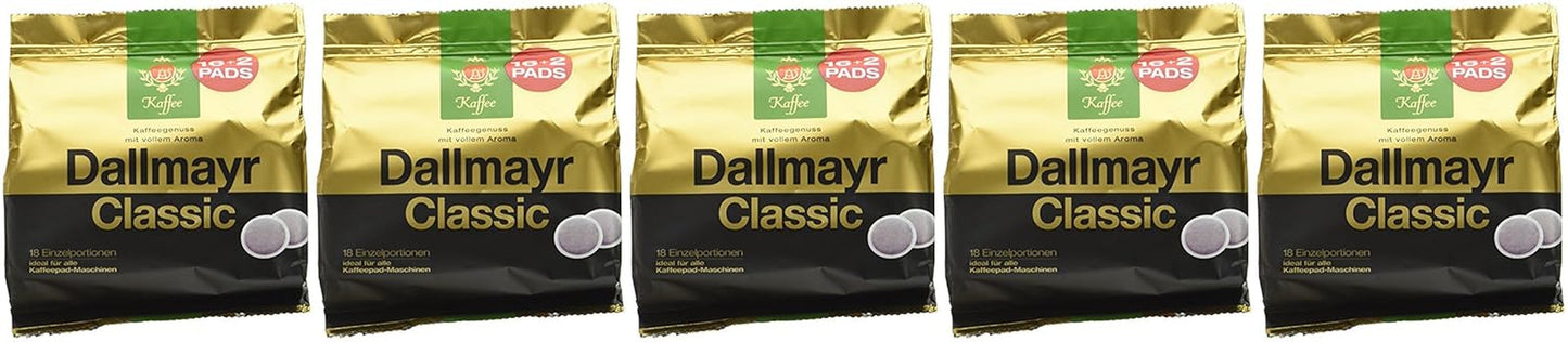 Kaffee Classic Kaffeepads 16 + 2, confezione da 5 (5 x 124 g)