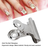 10 pezzi clip per unghie clip in metallo clip per estensione unghie strumento per nail art fissatore in fibra di vetro accessori per nail art attrezzatura pratica durevole salone fai da te per la casa