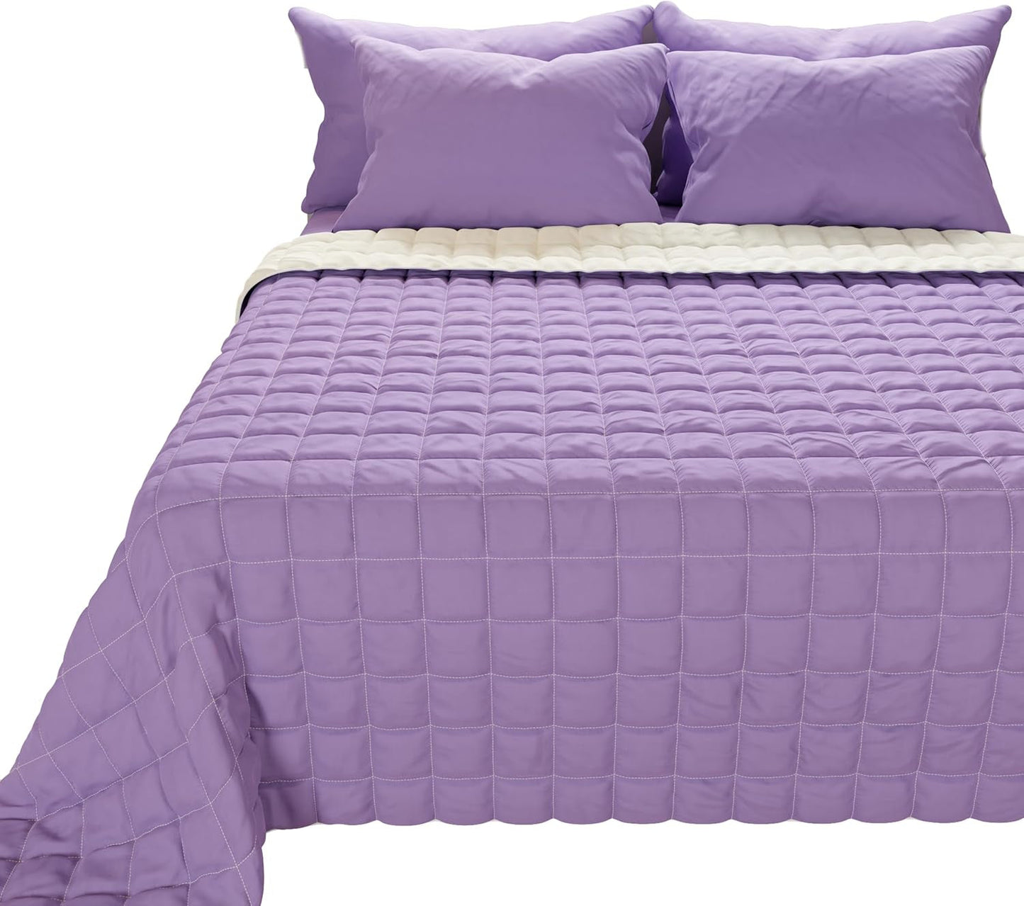 PETTI Artigiani Italiani - Copriletto singolo, copriletto double face, copriletto primaverile, blu notte, bianco, 100% Made in Italy Trapunte e trapunte Naty Shop Rosa Letto 180 (260 X270 Cm)