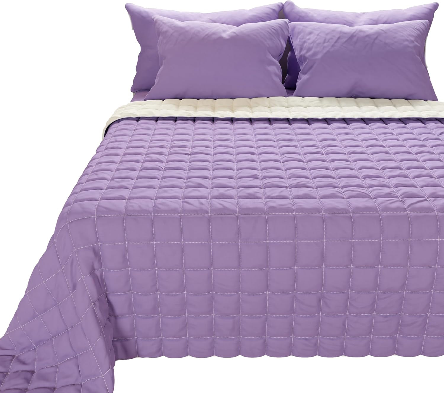 PETTI Artigiani Italiani - Copriletto singolo, copriletto double face, copriletto primaverile, blu notte, bianco, 100% Made in Italy Trapunte e trapunte Naty Shop Rosa Letto 180 (260 X270 Cm)