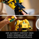 LEGO Icons Transformers Bumblebee, action figure robot da collezione per adulti, set da costruzione cinematografico per fan di fantascienza, trasformabile in un'auto, giocattolo avventuroso 10338 Set da costruzione Besuche den LEGO-Store