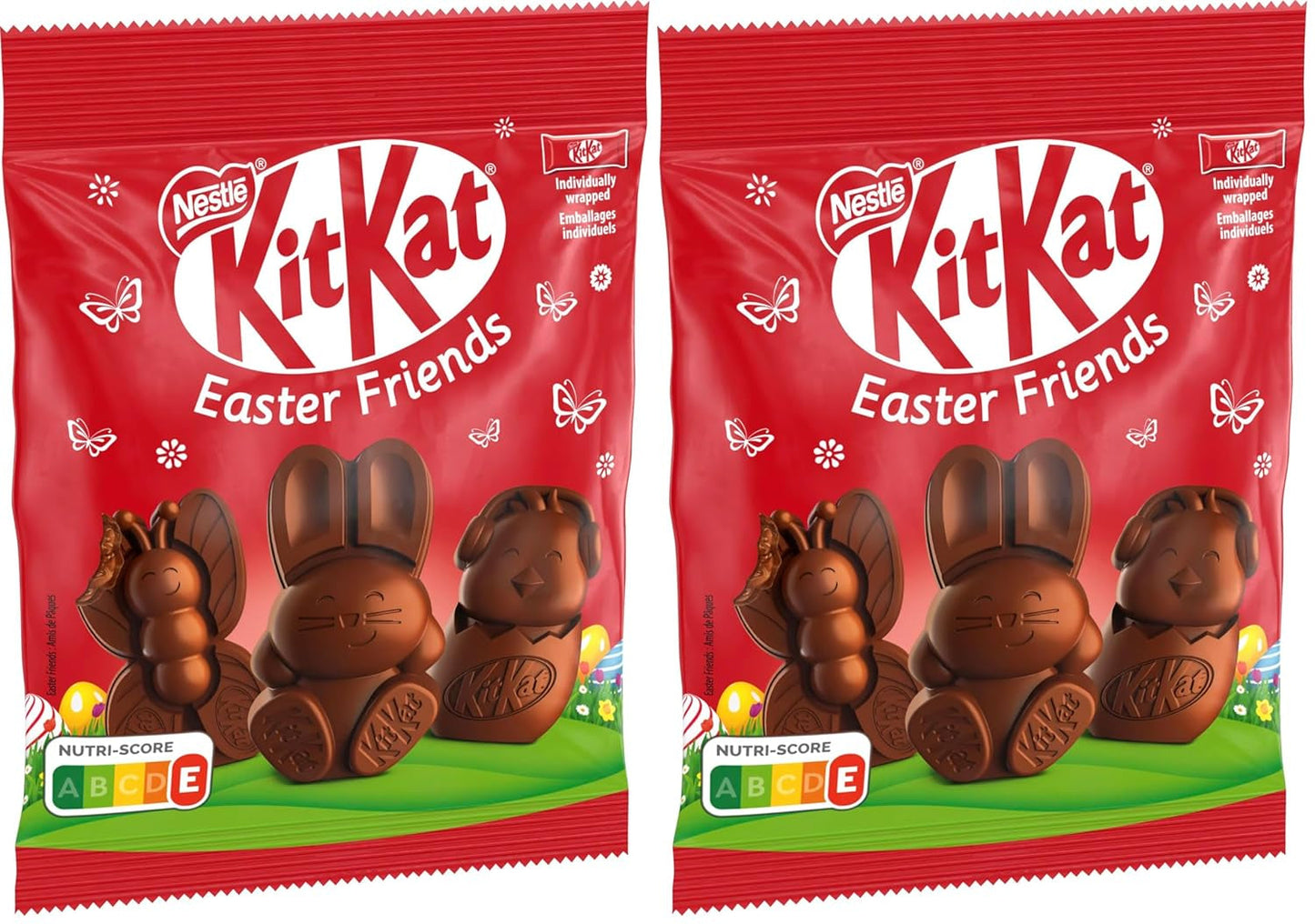 NESTLÉ Easter Friends Mini Figure pasquali al cioccolato al latte con pezzi croccanti, confezione da 2 (1 x 65 g)