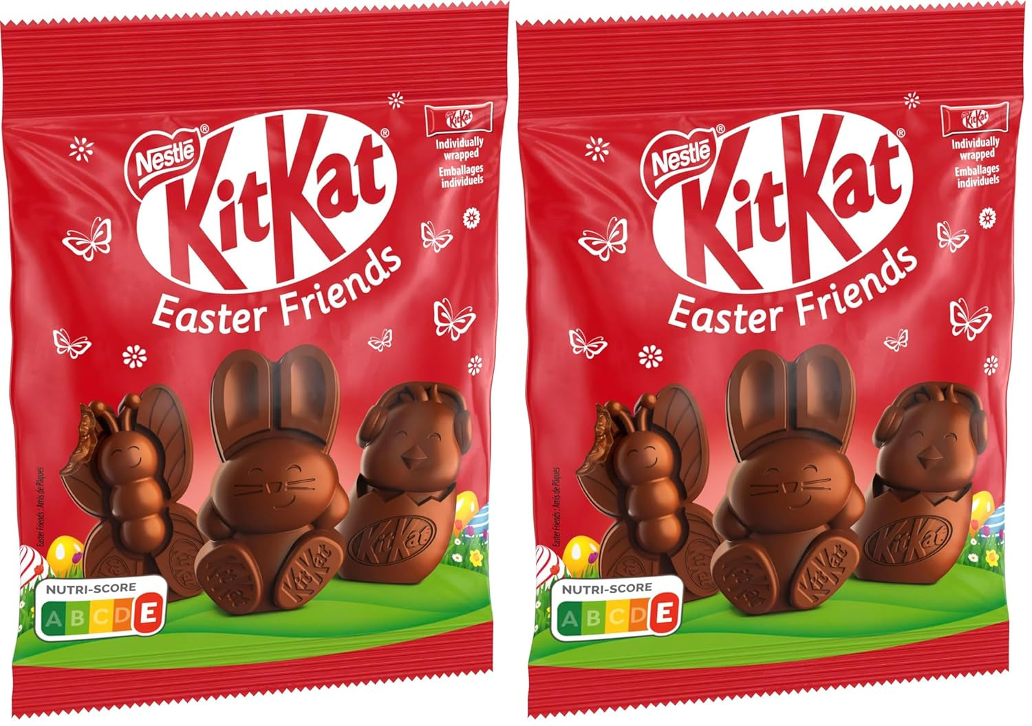 NESTLÉ Easter Friends Mini Figure pasquali al cioccolato al latte con pezzi croccanti, confezione da 2 (1 x 65 g)
