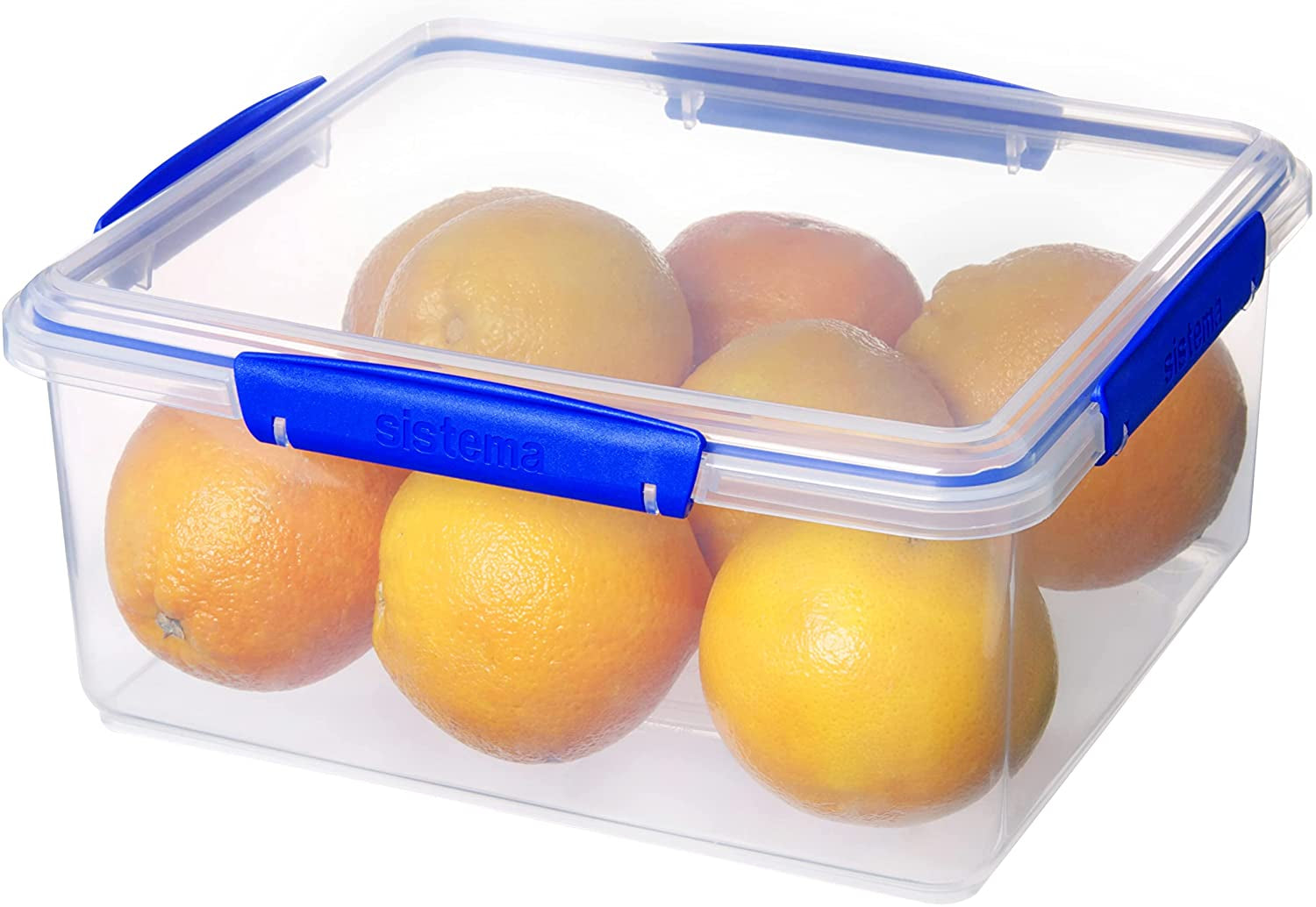 Barattolo per la conservazione degli alimenti KLIP IT System Barattolo per la conservazione degli alimenti impilabile da 5 litri con coperchio per frigorifero/congelatore Adatto per clip in plastica blu senza BPA 1 pezzo (confezione da 2) Scatole per la conservazione degli alimenti Naty Shop