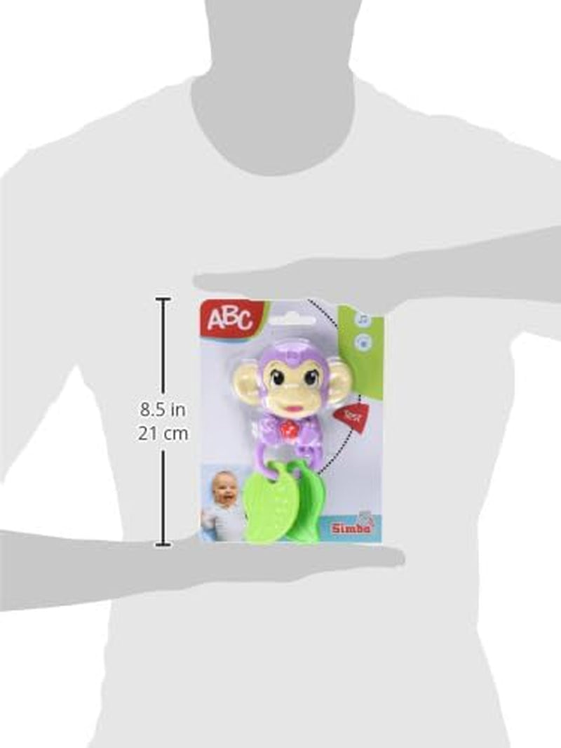 Simba 104010192 - Sonaglio musicale scimmia ABC, 2 elementi sensoriali, con funzione musicale, 17 cm, giocattolo per bambini, a partire da 6 mesi Baby Toys Naty Shop
