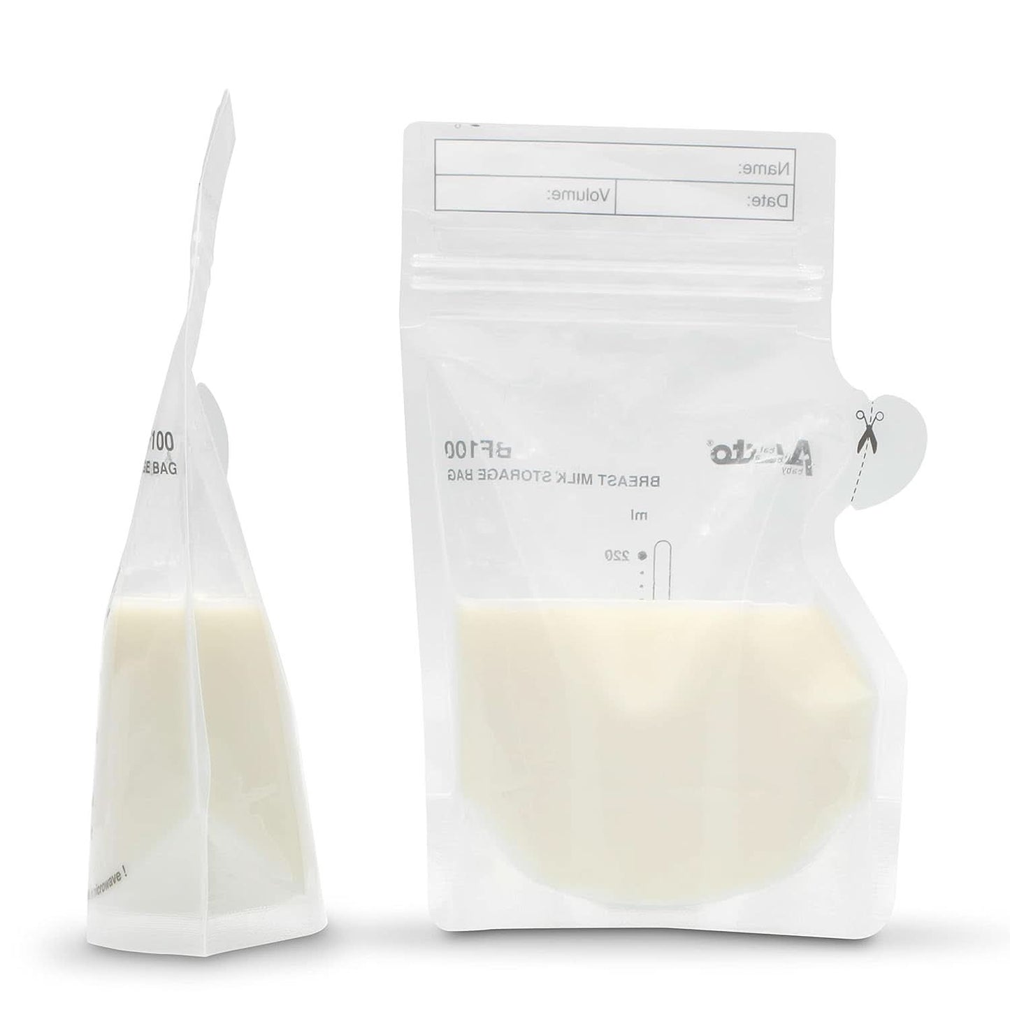 BF100 Borsa conservazione latte materno - Borsa per latte materno - capacità 220 Ml - 100 pezzi - Trasparente Accessori Alimentazione e Allattamento Bebe Naty Shop