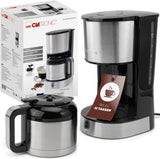 Caffettiera Clatronic® con caraffa thermos per 8–10 tazze di caffè (ca. 1,2 l) | Caffettiera con filtro in acciaio inox | Caraffa termica a doppia parete | Nessuna perdita di temperatura | Caffettiera 800 W | KA3805