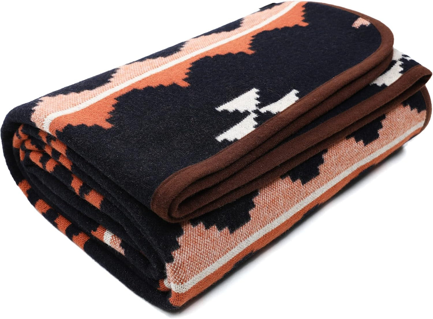 ACUSHLA 200,7X160 Cm, 1,7 Kg, Coperta, Coperta di Lana, Calda Coperta da Viaggio, Coperta Lavorata a Maglia, Decorativa, Coperte per Divano, Sedia, Divano, Letto, Soggiorno, Campeggio, Adatta a Tutte le Stagioni Ww203 Letti e Coperte Beuche den ACUSHLA-Store Marocco, Blu Navy 51" X 63"