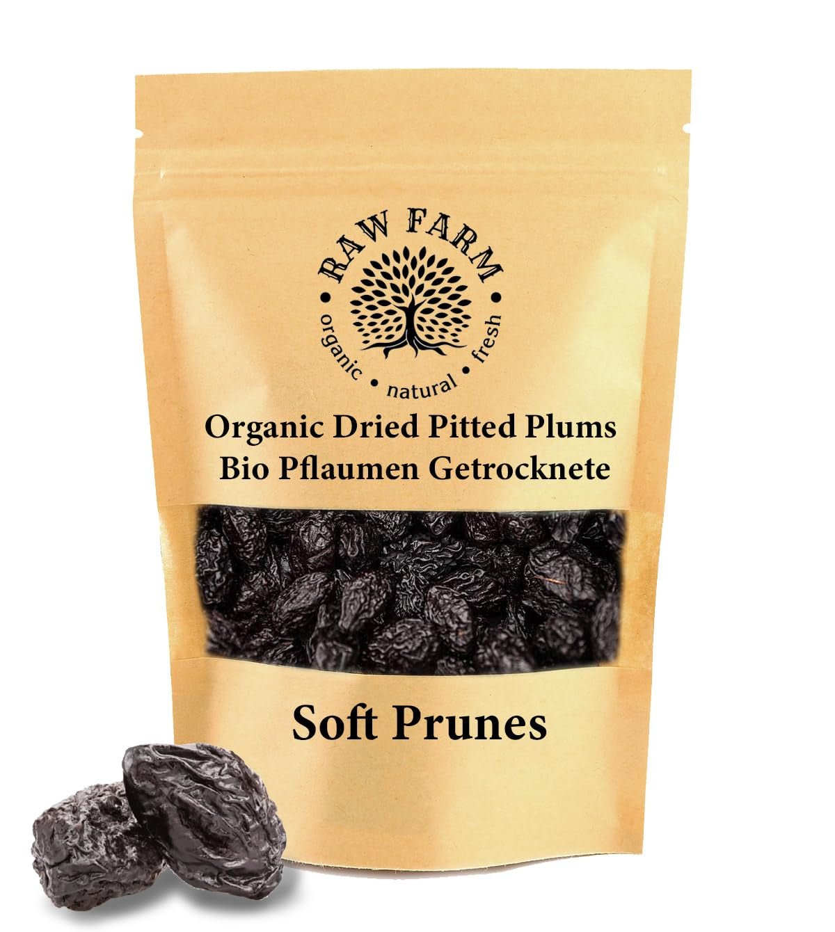 Prugne secche con nocciolo tenero biologiche da 1 kg, senza additivi e conservanti, tutte naturali Prodotti secchi Naty Shop Default title