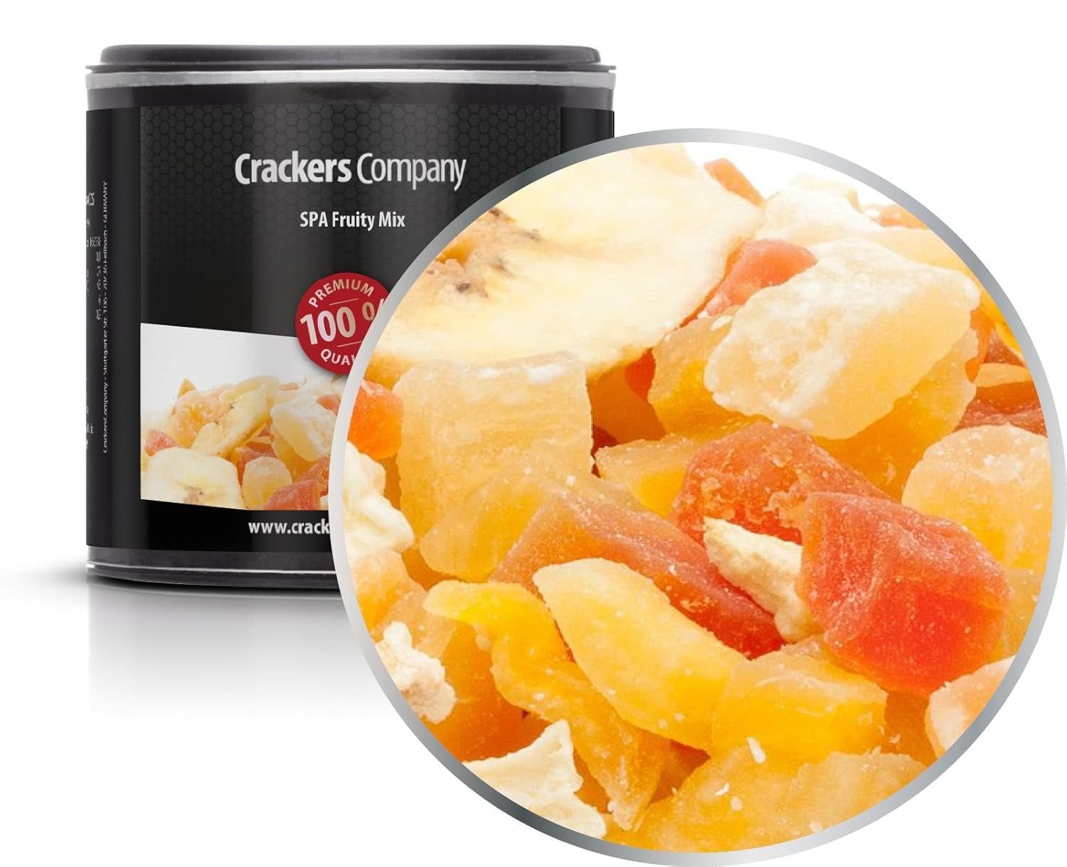 1 x 3 kg Mix di frutta esotica Pezzi di frutta candita Papaya Mango Anguria Ananas Cocco Mela Banana A basso contenuto di grassi A basso contenuto di sale Vegetariano Senza glutine Senza lattosio Prodotti disidratati Il mio negozio 4 x 80 g in scatola piccola a membrana (320 g)