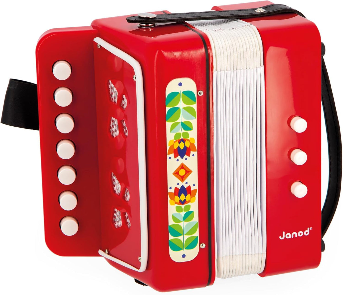 Janod - Fisarmonica Gioia - Strumento musicale per bambini - Giochi di ruolo e prima educazione musicale - Con tracolla - Dai 3 anni, J07654 Jucarii Bebe Naty Shop