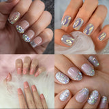600 pezzi di unghie artificiali ovali corte 12 misure mezza copertura acrilica punte per unghie finte unghie artificiali per manicure donna salone fai da te (naturale)