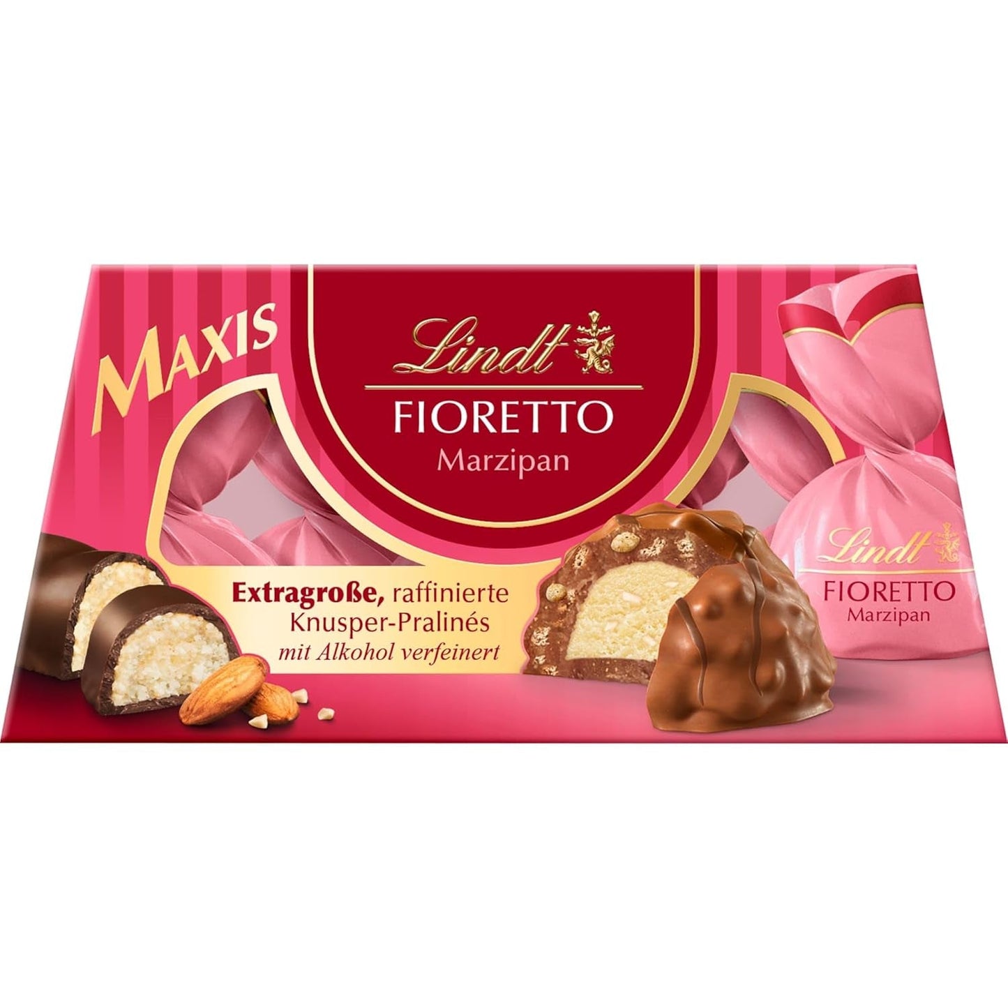 Cioccolata Lindt | FIORETTO Set regalo Zabaione | 138 g | 6 praline di cioccolato al latte con ripieno di tartufo Zabaione e copertura croccante, contenenti alcool | Regalo di cioccolato