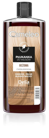 Cameleo - Tonico per capelli rosa all'acqua di rose senza tinta gialla Tinta semipermanente per capelli - Per capelli biondi e grigi - Colore e cura - Senza parabeni | Tintura per capelli Naty Shop Beige 200 ml 200 Ml (1 confezione)