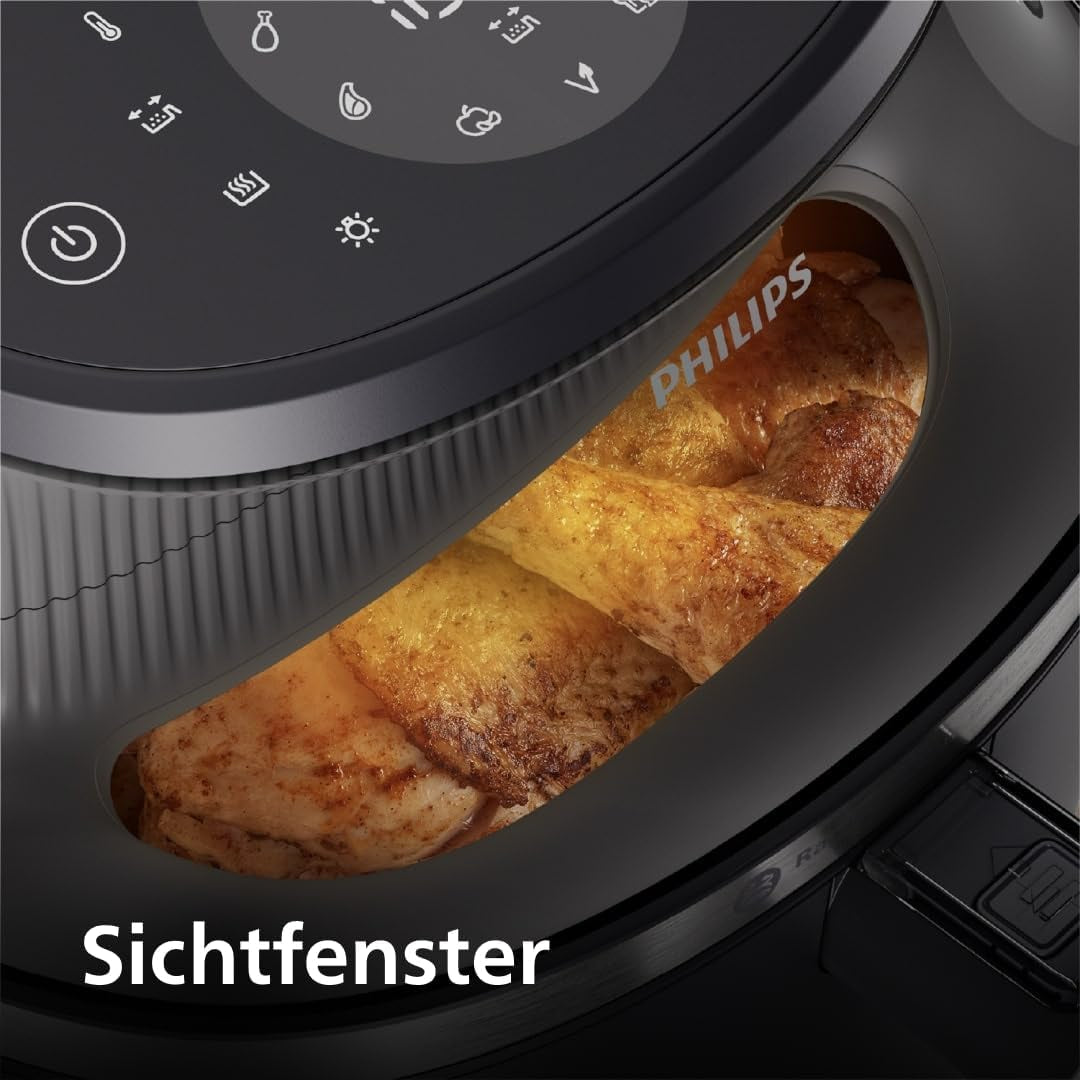 Philips Airfryer 3000 Series 6,2 L, Finestra di cottura, 16 funzioni di cottura in 1, Tecnologia Rapidair plus, Rimozione grasso, Applicazione ricette Homeid Appliances Naty Shop