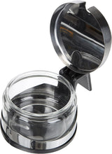 Shaker classico, 250 ml, con cucchiaio, acciaio inossidabile, argento/trasparente, 13 x 10 x 9 cm, 2 pezzi