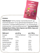 HAFERVOLL Minis Colza e Banana 8x 65g - Certificato biologico, con miele, senza zuccheri aggiunti, perfetto da condividere