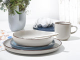 CreaTable, 21016, serie Modern Scandic Blue-Grey, set di stoviglie da 16 pezzi, servizio combinato in porcellana, lavabile in lavastoviglie e adatto al microonde, produzione di qualità