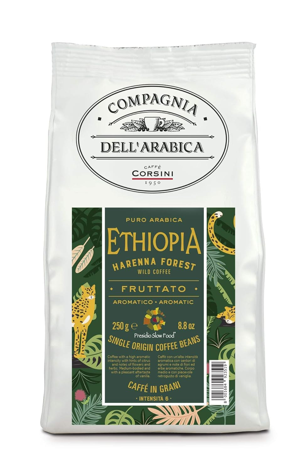 Caffè Corsini - Kaffeebohnen 3x250g Compagnia Dell'Arabica Set Guatemala/Äthiopien/El Salvador, Einzelner Ursprung, totale 750g