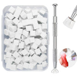 Pezzi di pittura per nail art, 100 pezzi di nail art con metallo, accessori per unghie in spugna, perni per unghie, accessori per manicure per unghie, con una varietà di motivi per nail art sfumati Zu Ersetlen