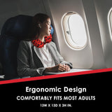 Ful Concept One Cuscino da Viaggio Disney Minnie Mouse con Orecchie 3D e Molla per Aereo, Auto e Ufficio, Comodo e Traspirante, Rosso/Nero Naty Shop Cuscini da Viaggio