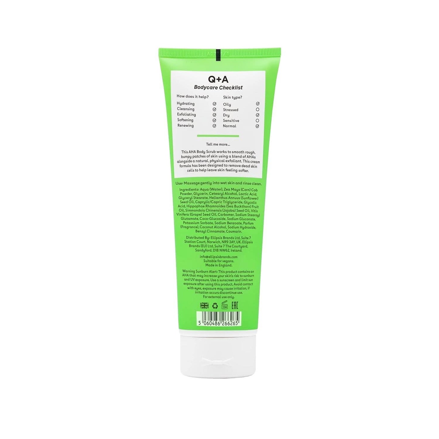 Scrub corpo peeling AHA, 250 ml Cosmetici e Bellezza Naty Shop