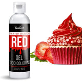Colorante alimentare in gel - Colorante alimentare in gel altamente concentrato per torte, dolci, uova di Pasqua, bevande - Colorante alimentare senza zucchero per fondente, glassa, slime, decorazione di torte (Red Velvet, 150G)