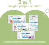 Salviettine umidificate WaterWipes Sensitive+ per neonati e bambini piccoli, 720 pezzi (confezione da 12), pulizia 3 in 1, cura, protezione, 99,9% acqua, detergente strutturato, senza profumo