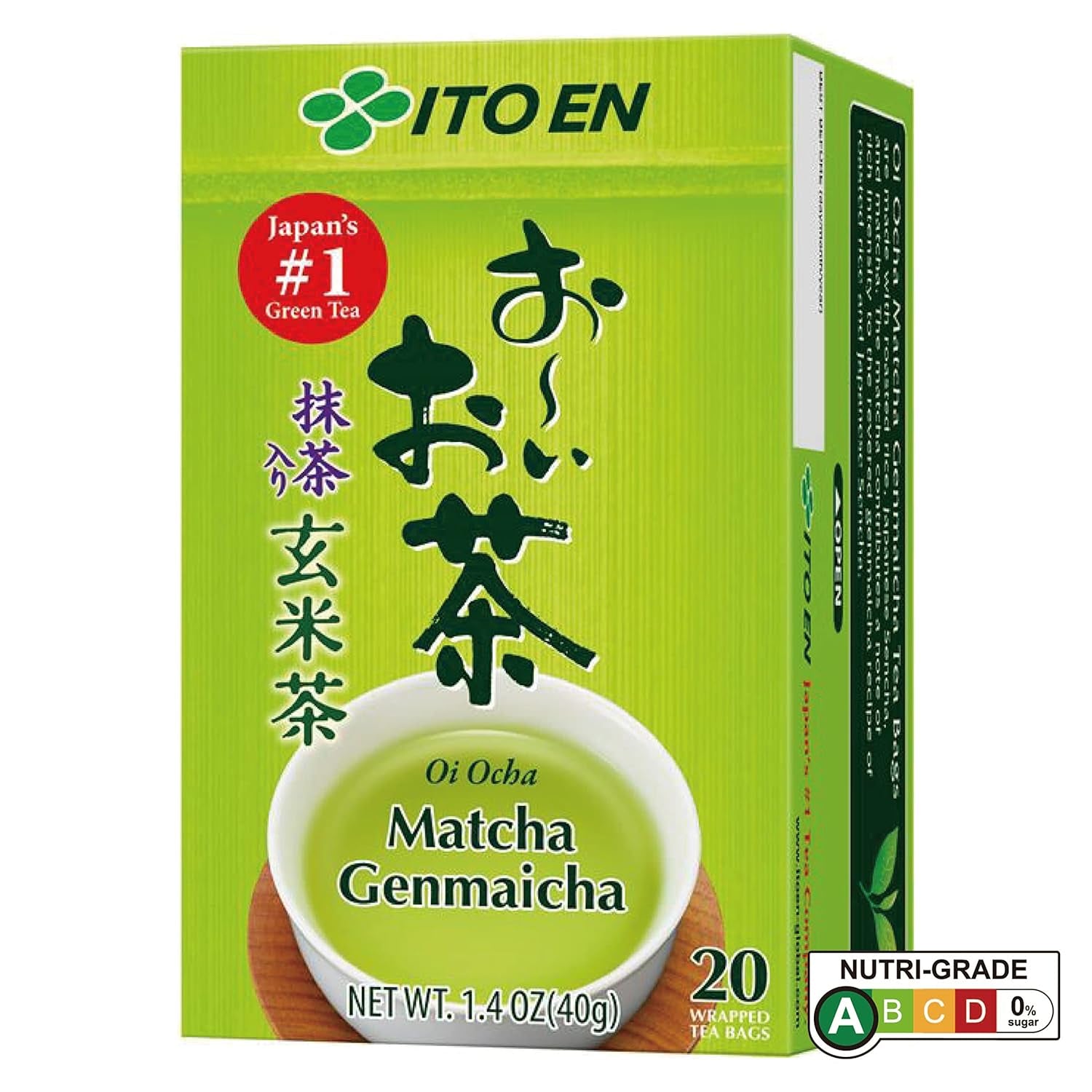 ITO EN Tè Oi Ocha Matcha Genmaicha, bustine da 2 g (20 pz./conf.)