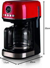 Ariete Moderna 1396 Macchina per caffè espresso con filtro per preparare caffè americano Fino a 15 tazze Caraffa in vetro Piastra riscaldante Display LCD Filtri rimovibili e lavabili Bianco