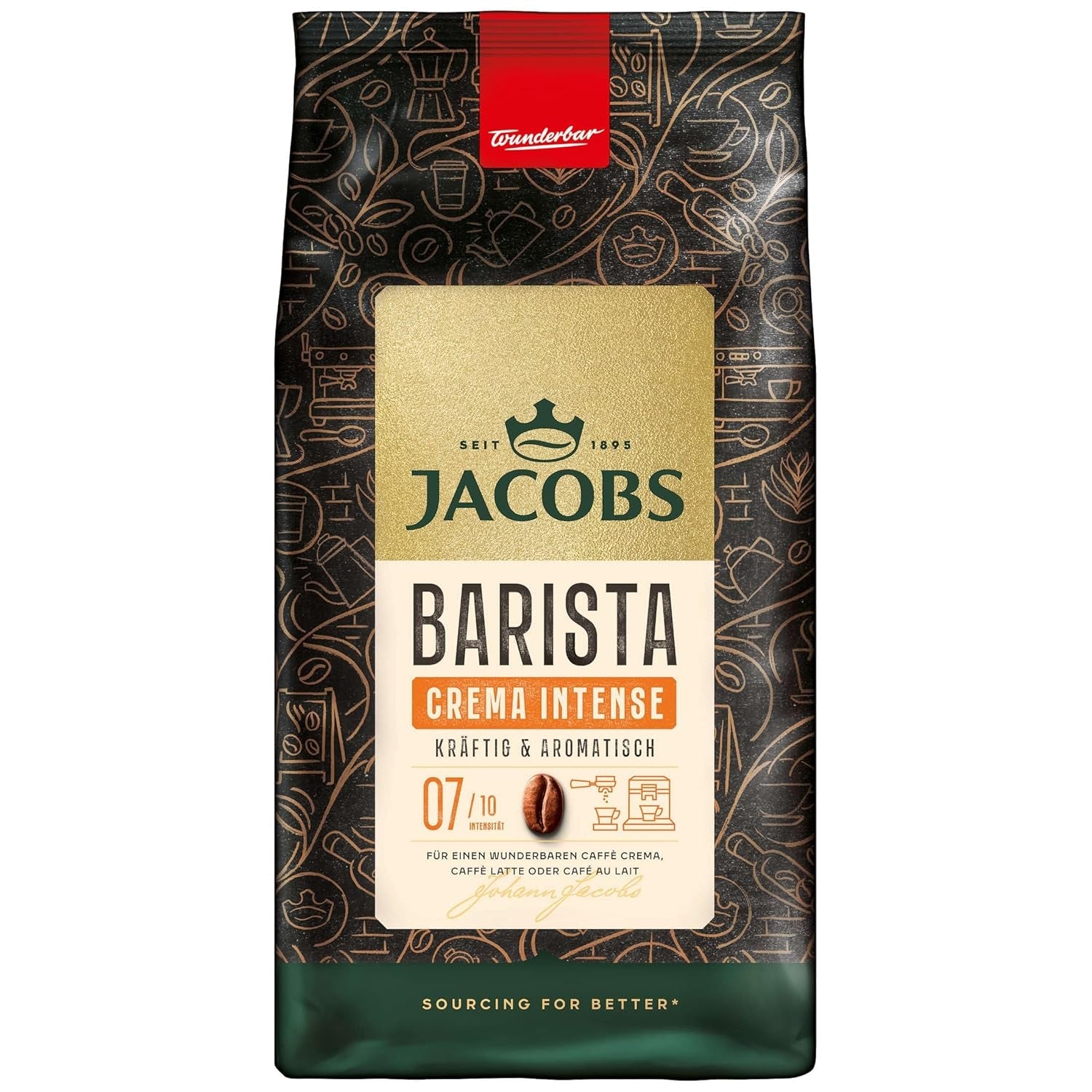 Caffè in grani JACOBS Barista Editions Crema Intensa (4 x 1 kg)