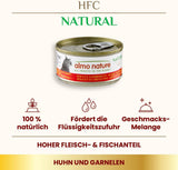 Almo Nature HFC Alimento umido naturale per gatti - Ricette assortite con pollo - 6 x 70g
