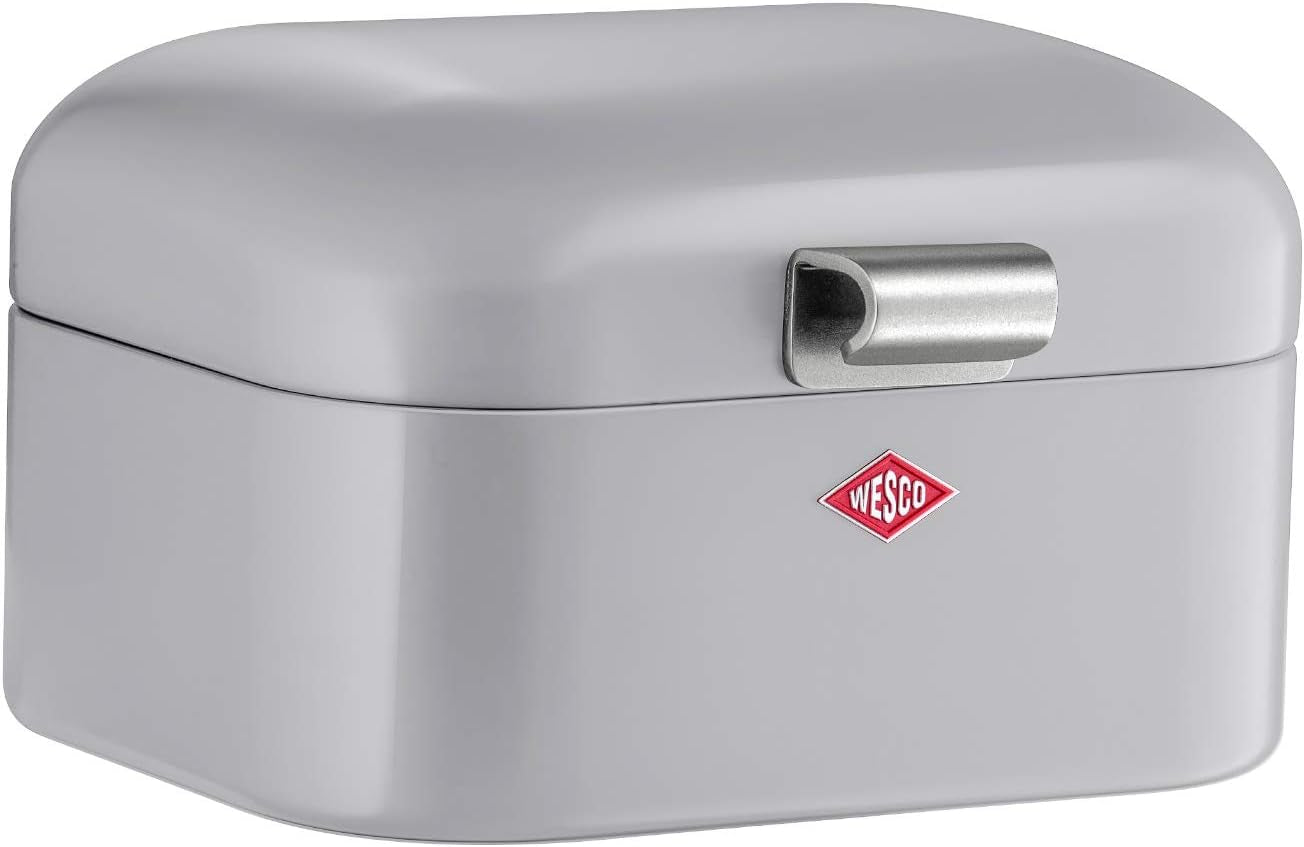 Wesco 235 001 Cestino per il pane Mini Grandy 17 x 18 x 12 cm (L/L/A) rosa, acciaio inossidabile Contenitori per alimenti Naty Shop Cool grey