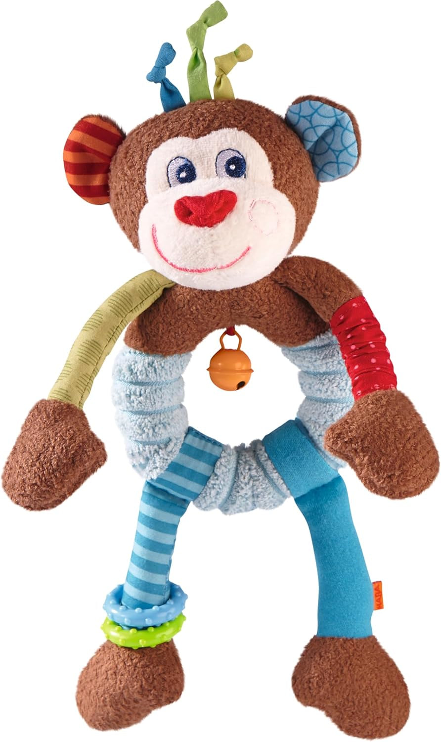HABA 302999 - Lino la scimmietta, peluche con tanti effetti per giocare e scoprire, giocattolo per bambini a partire da 6 mesi Giocattoli Bebe Naty Shop