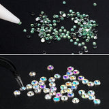 4600 pezzi Strasssteine ​​​​per Nägel, Nagel Glitzersteine ​​3 Verschiedene Stil Flache Nail Gems Nägel Steine ​​​​Klein Nagel Steinchen Mit Pinzette Und Strass Picker Dotting Pen Für Nägel/Kleidung/Handwerk