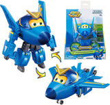 Super Wings Personaggi trasformanti da 5" Confezione da 2 Jett sovralimentato trasformante + Tino Giocattolo trasformatore per ragazzi e ragazze dai 3 anni in su Action Figure rosse Naty Shop Jerome
