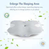 Elegear Cuscino in Memory Foam con Fodera per Cuscino Raffreddante Cuscino per Dolore al Collo Cuscino per chi dorme sul fianco Cuscino ergonomico Cuscino ortopedico per chi dorme sul fianco Schiena Addominale 63X 10/14 X36Cm Cuscini ortopedici cervicali Naty Shop