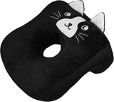 Cuscino per dormire da ufficio in cotone memory, carino per le orecchie, morbido cuscino per dormire, per dormire lateralmente, per donne, ragazze, bambini (gattino grigio) Cuscini ortopedici cervicali Naty Shop Gatto Nero